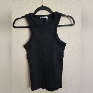 Zara Men's Black Crewneck Sweater